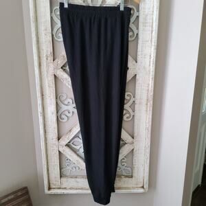 Lexington Avenue Women's X-Large Drawstring Elastic Waist Joggers Fleece Black